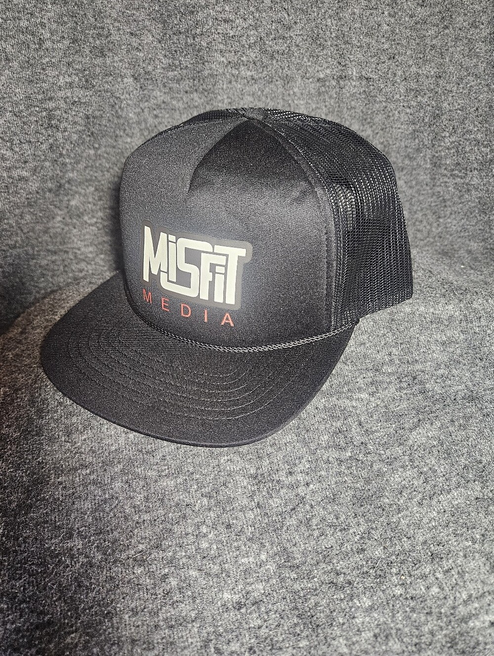 Misfit Media Black Trucker Hat